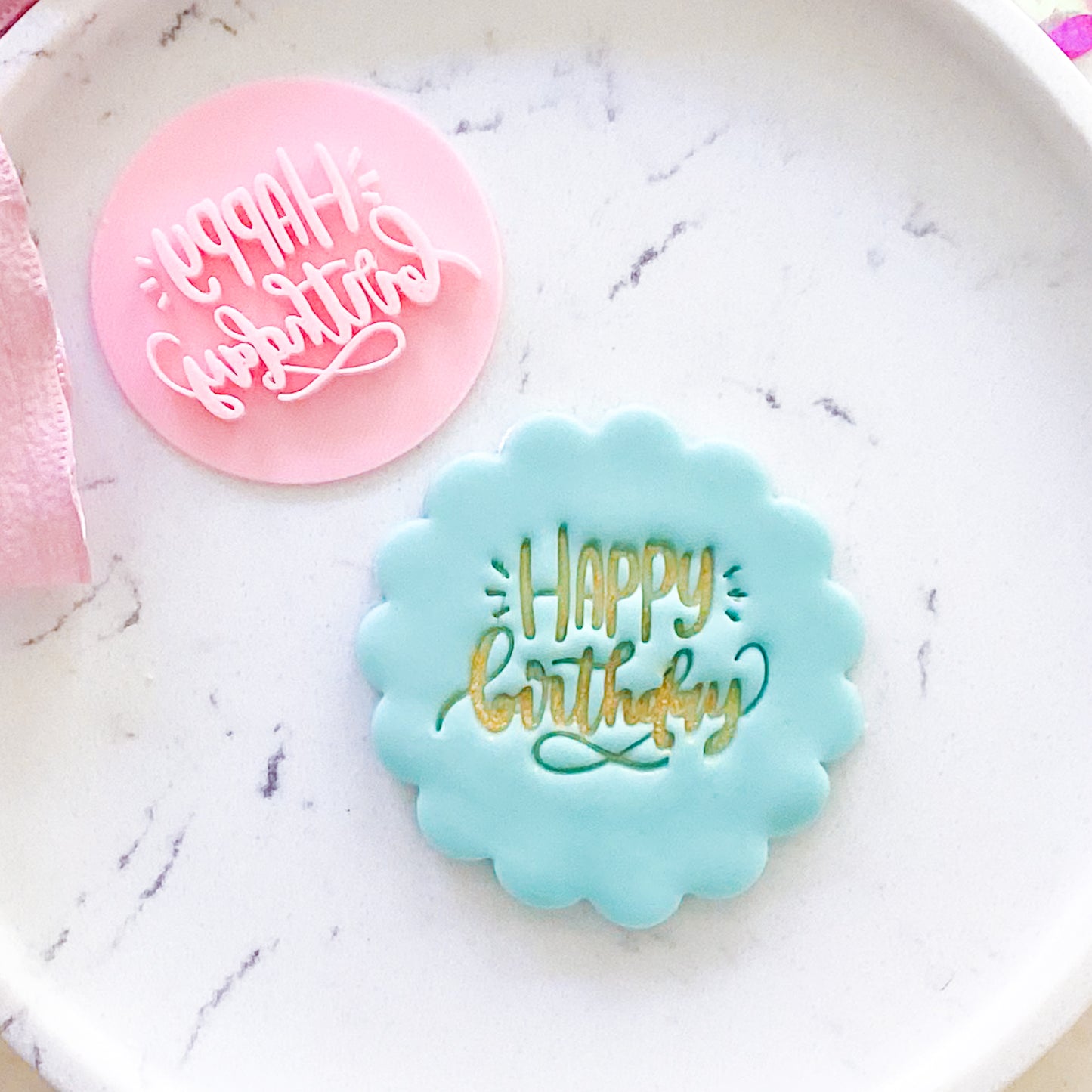 Happy Birthday Font #5 - Stamp