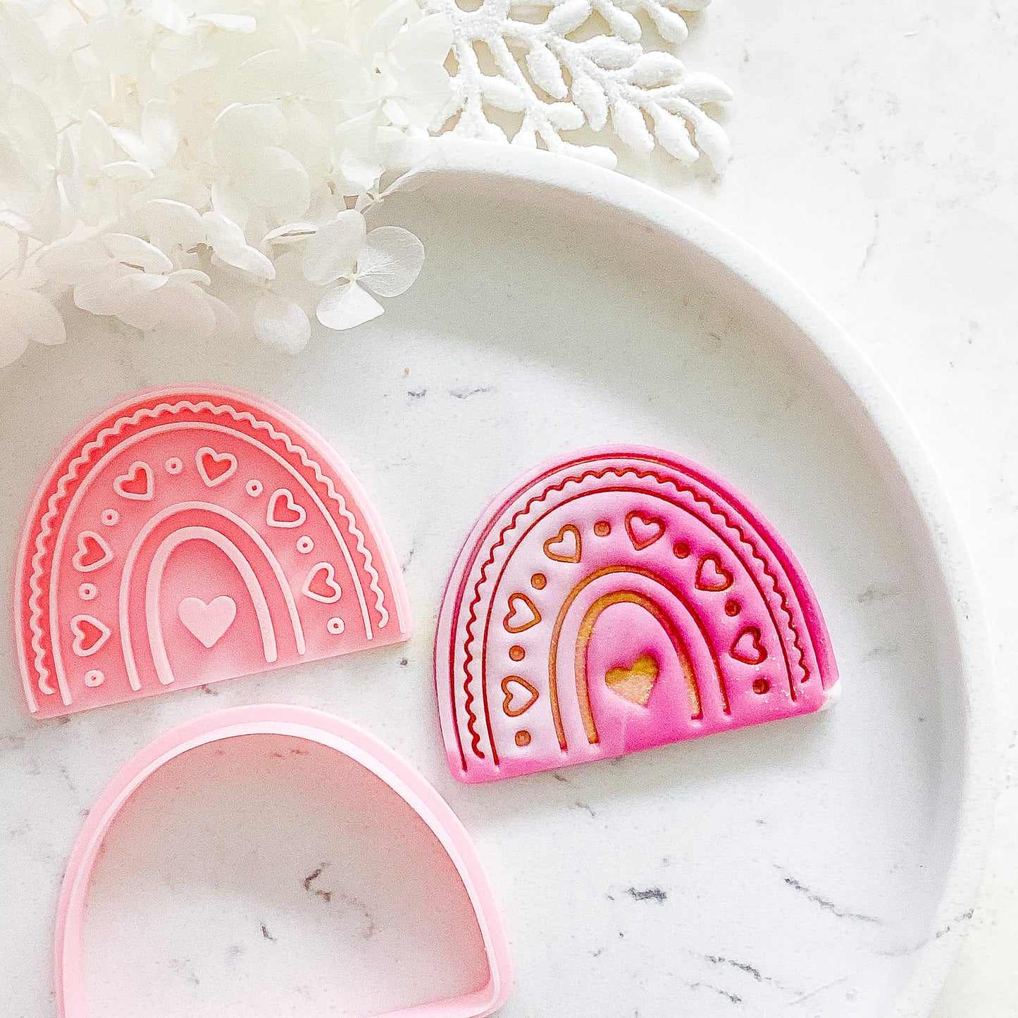 "Boho Heart Rainbow" - Cookie Cutter & Stamp