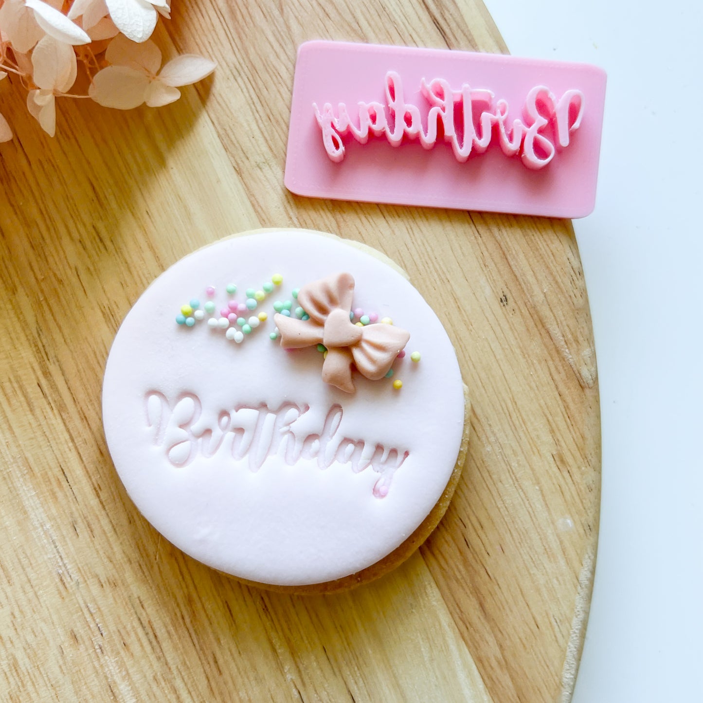 Birthday Font #1 - Fondant Stamp