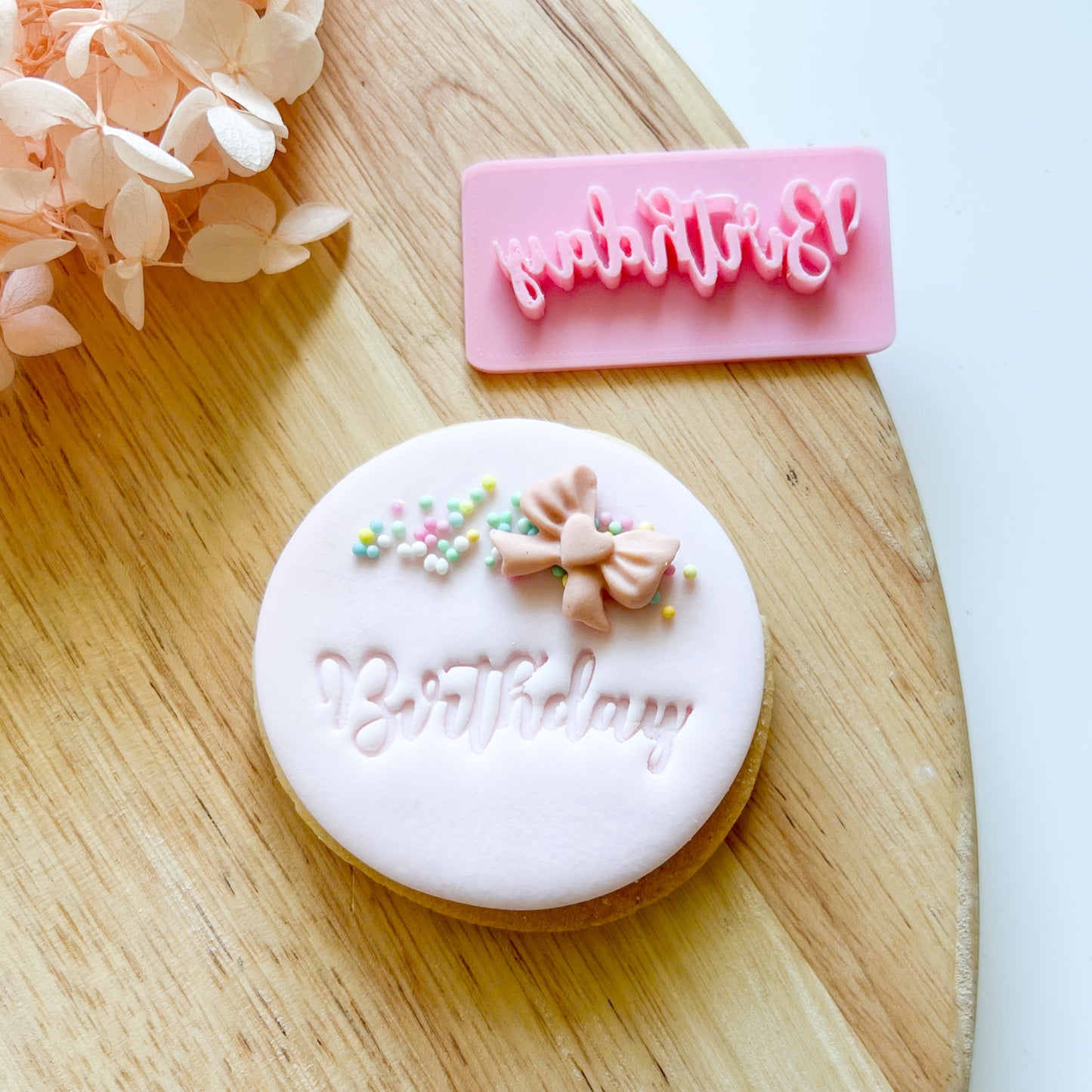 Birthday Font #1 - Fondant Stamp