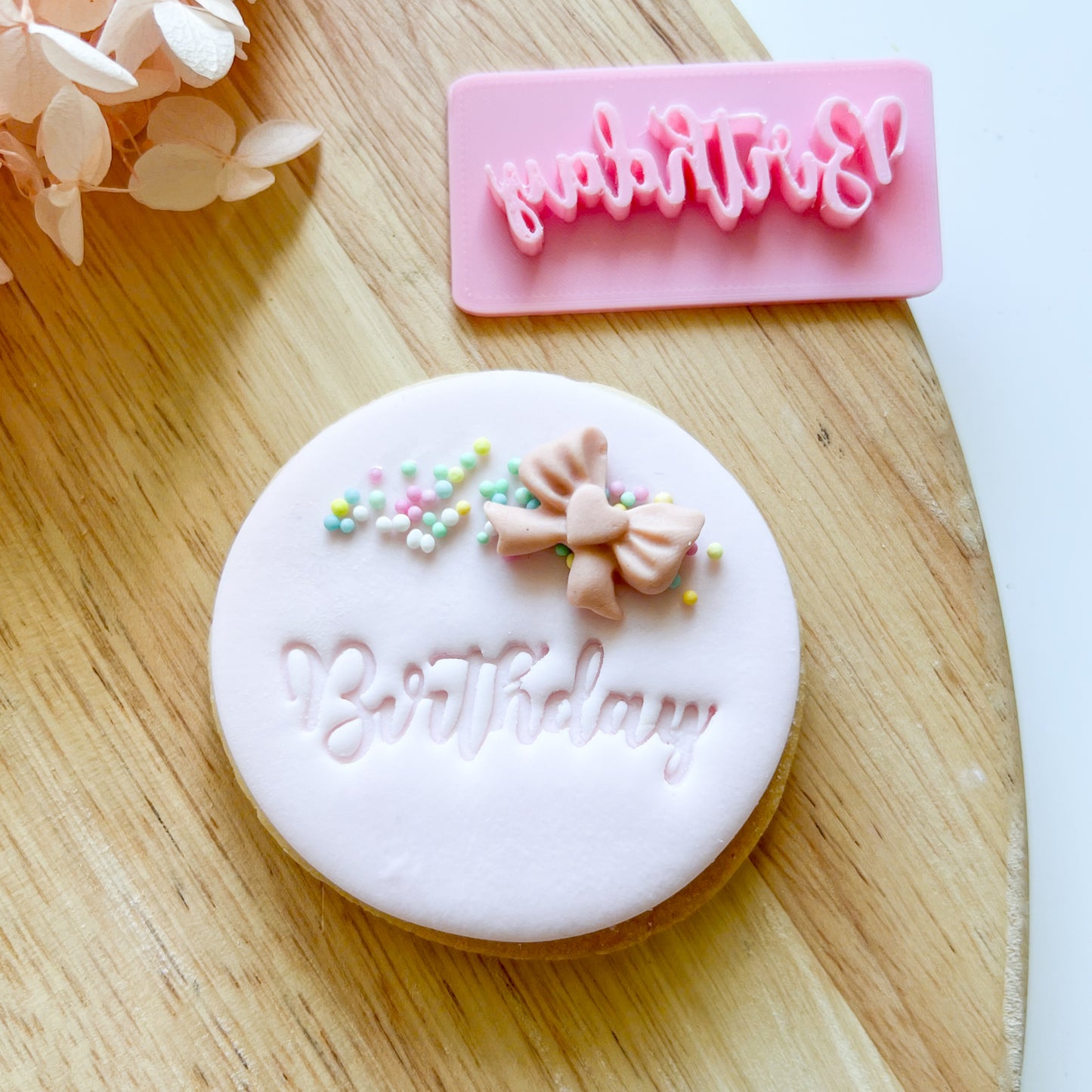 Birthday Font #1 - Fondant Stamp