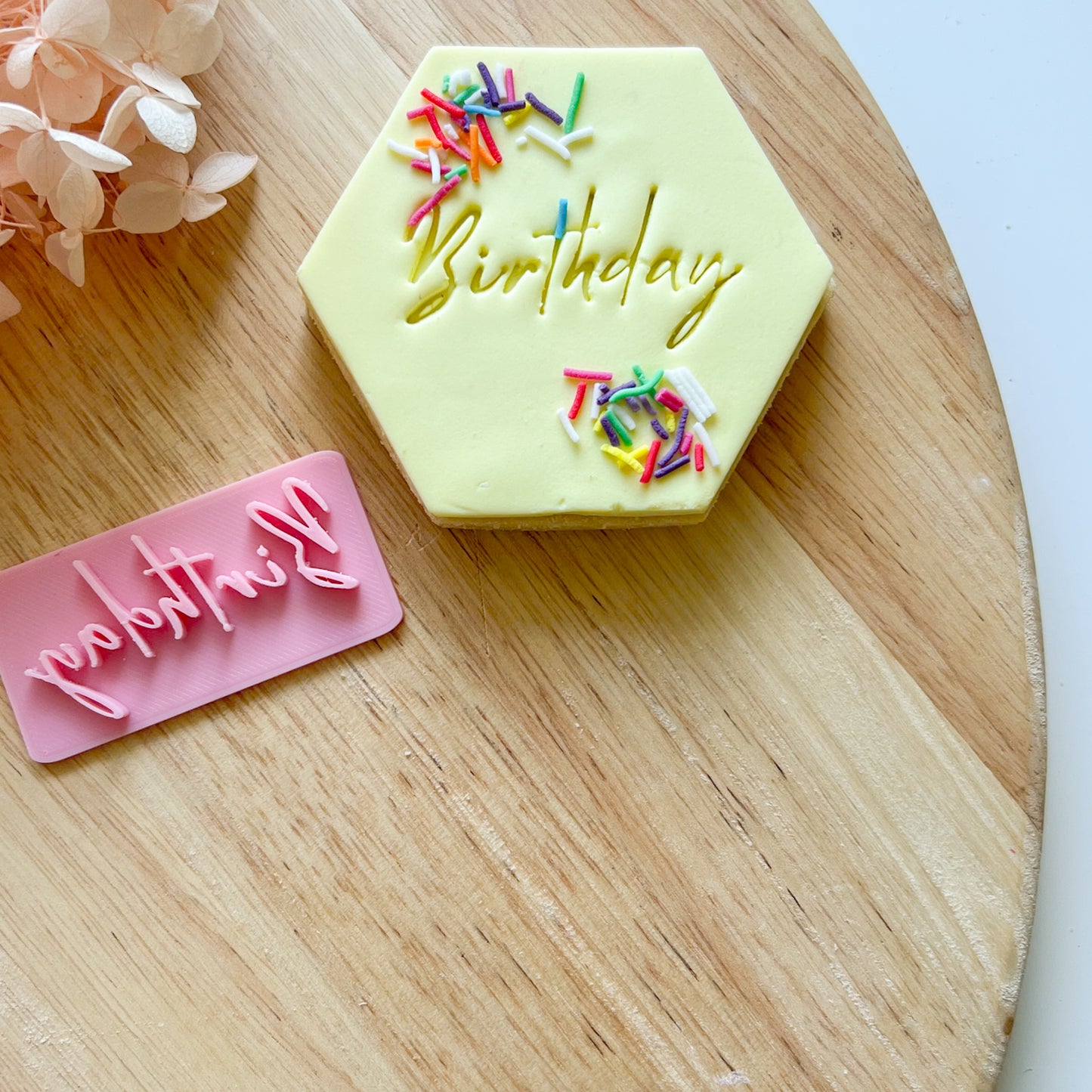 Birthday Font #2 - Fondant Stamp