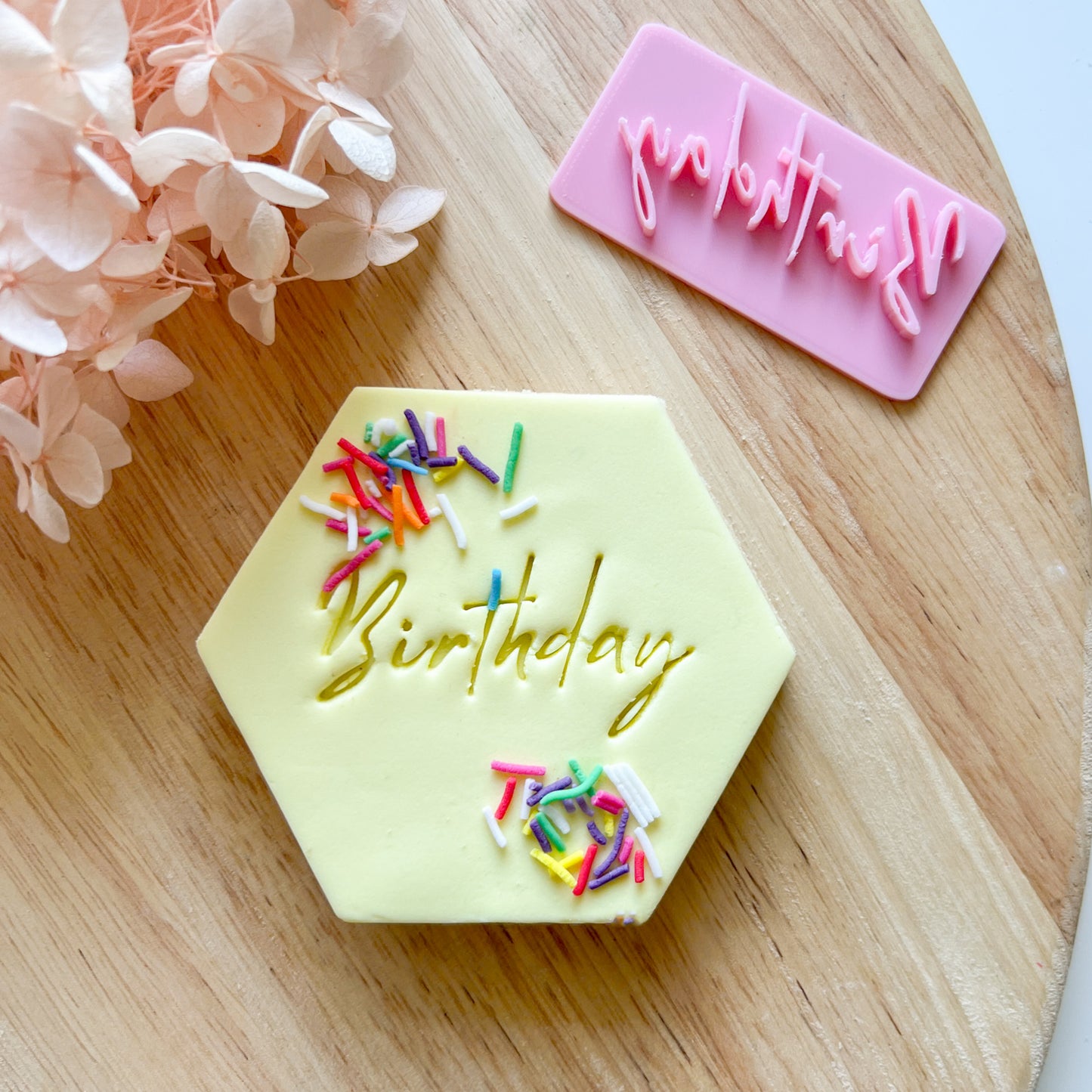 Birthday Font #2 - Fondant Stamp