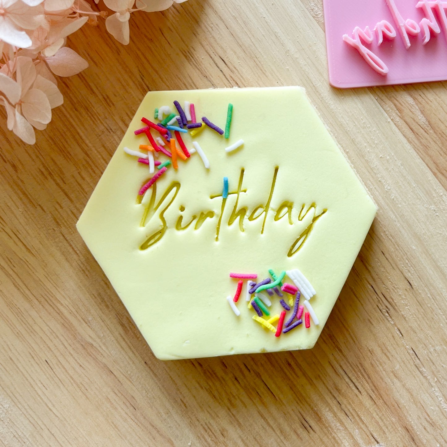 Birthday Font #2 - Fondant Stamp
