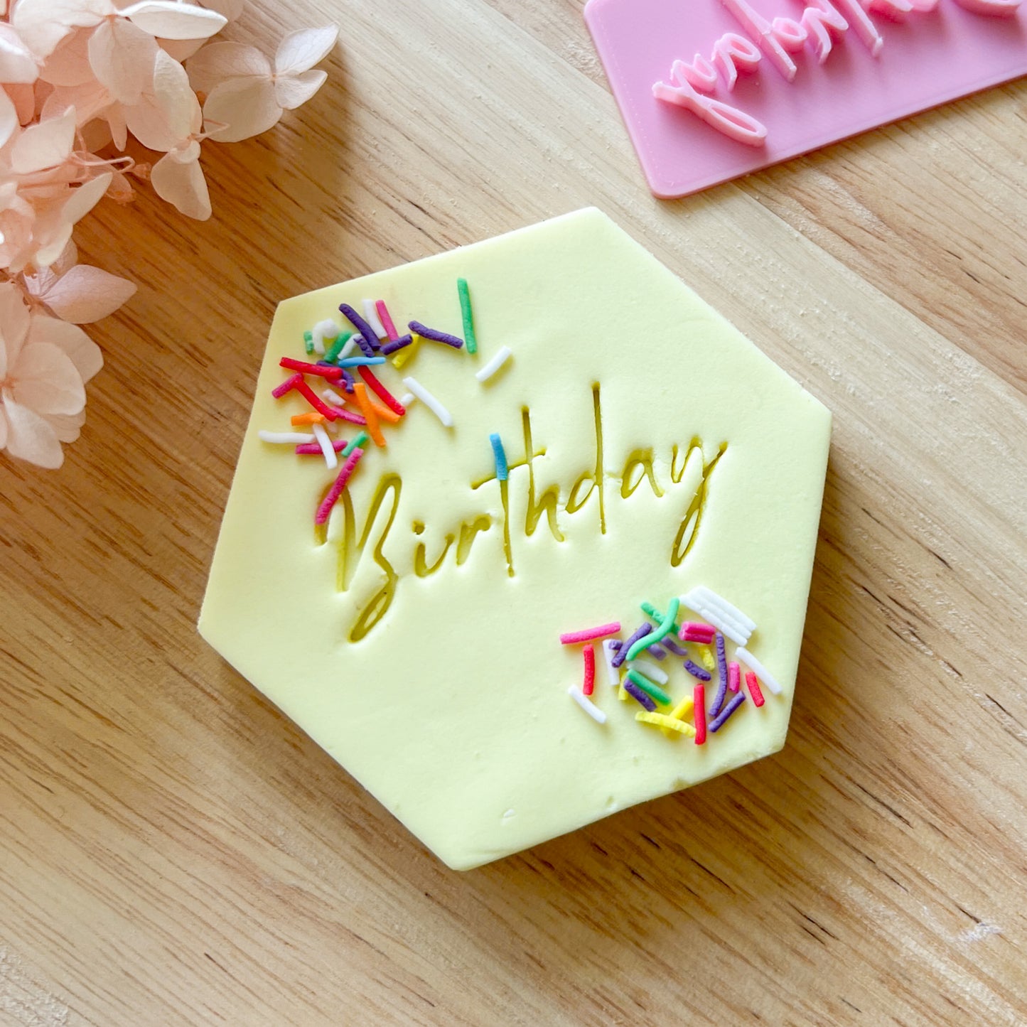 Birthday Font #2 - Fondant Stamp