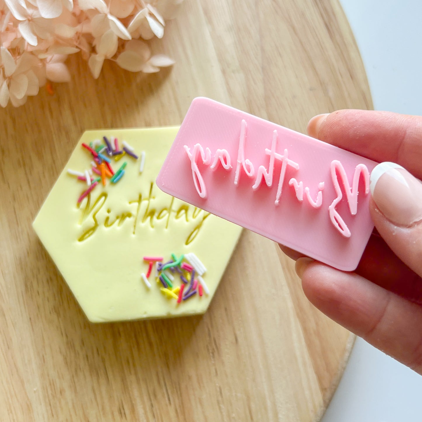 Birthday Font #2 - Fondant Stamp