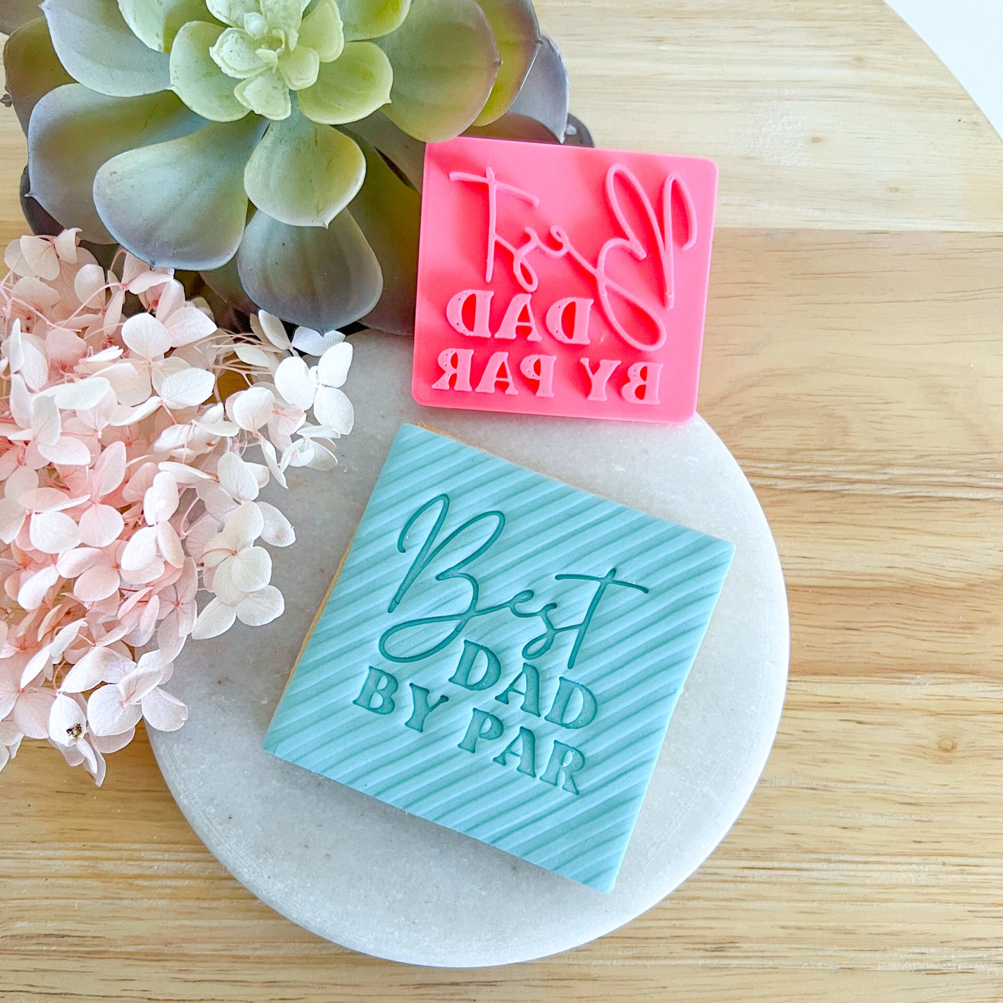 Best Dad By Par - Fondant Stamp