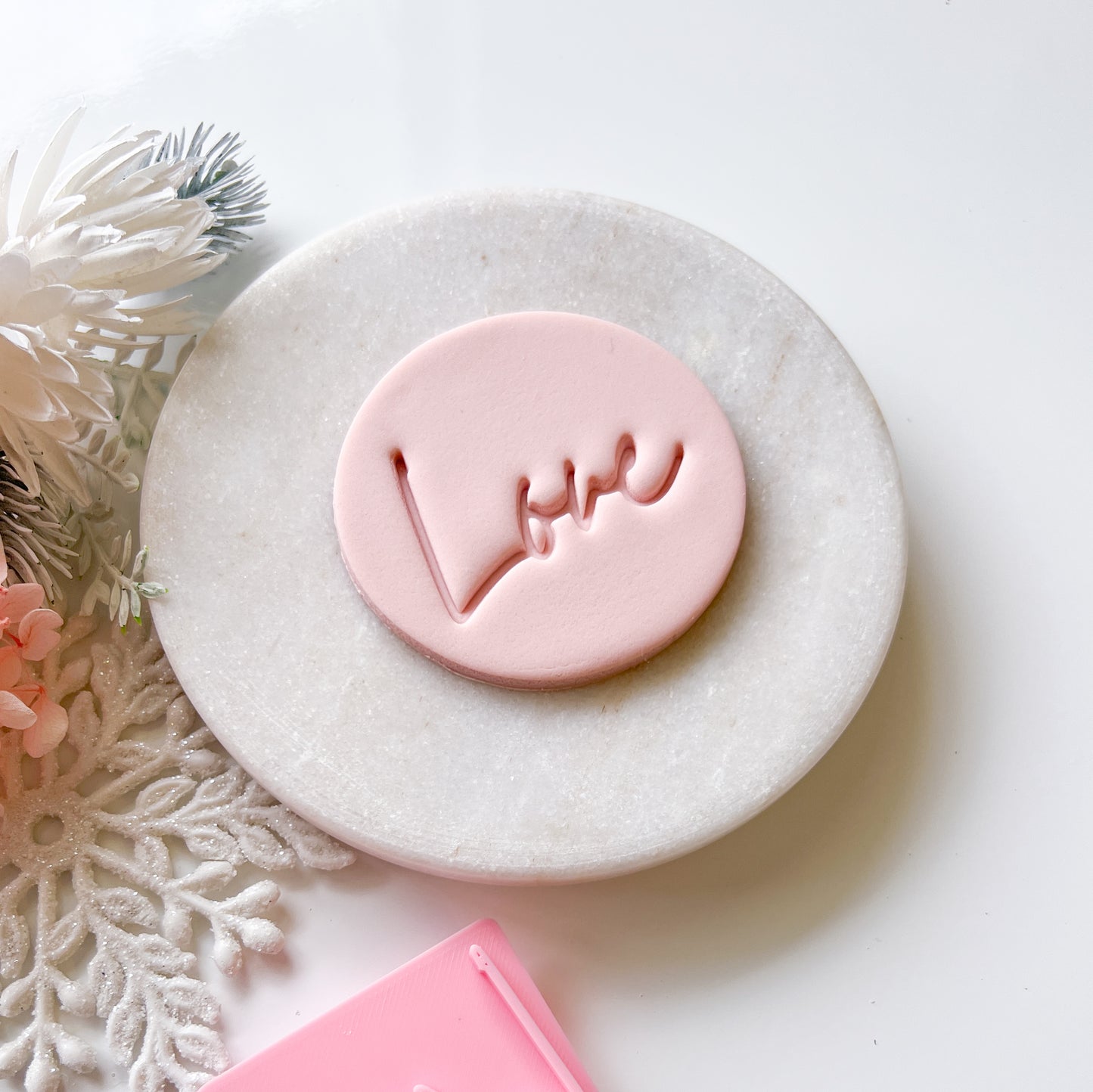 Love Script - Fondant Stamp