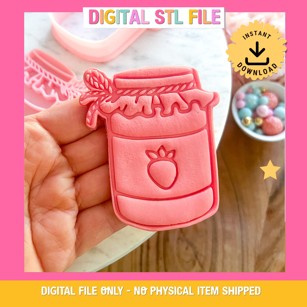 "Jam Jar" Cookie Cutter & Stamp