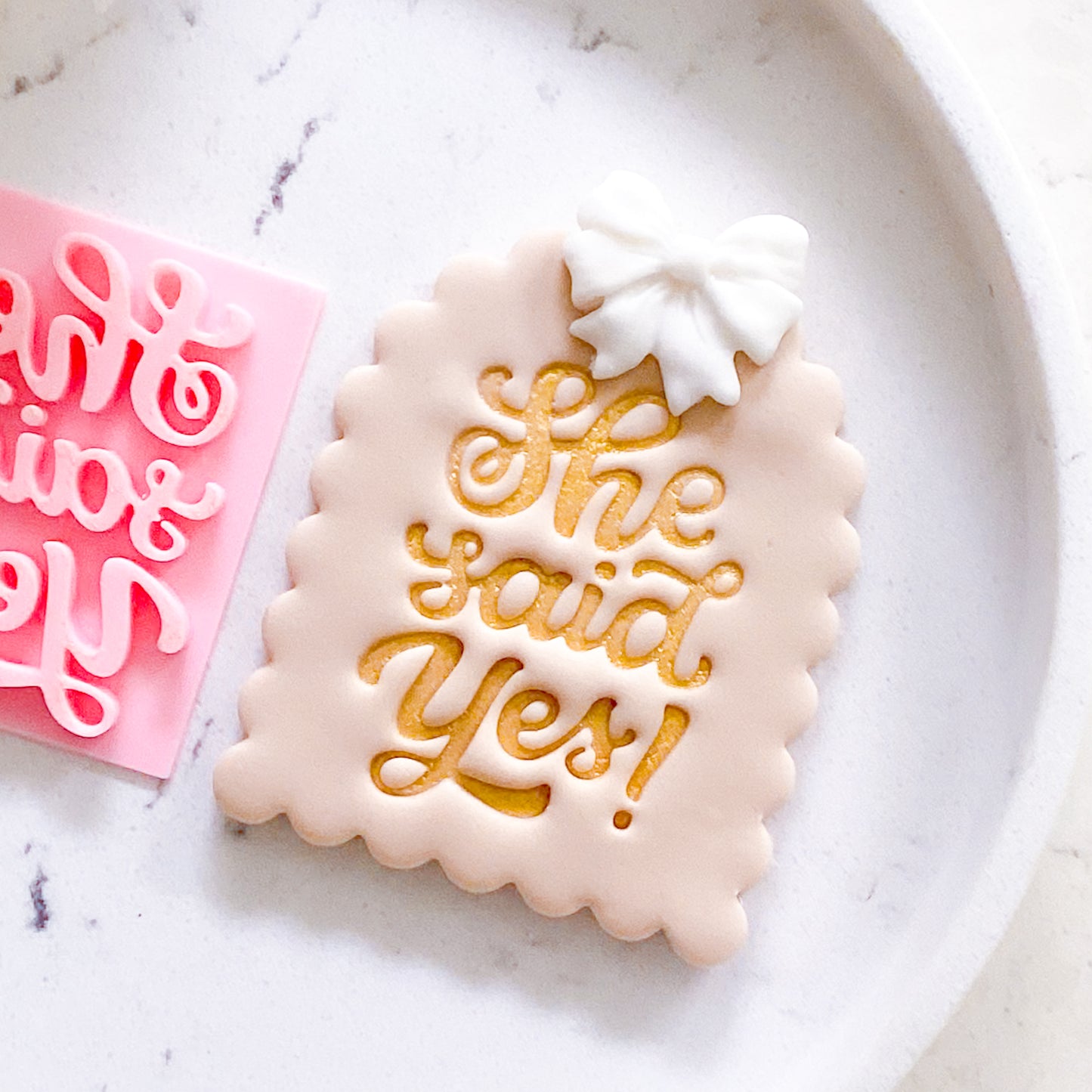 "She Said Yes" - Fondant Stamp