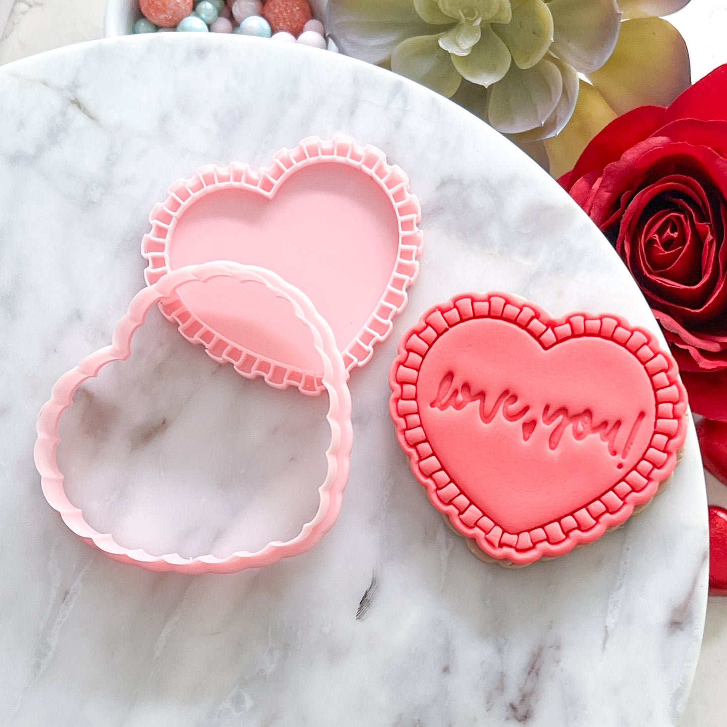 "Frilly Heart" - Cookie Cutter & Stamp