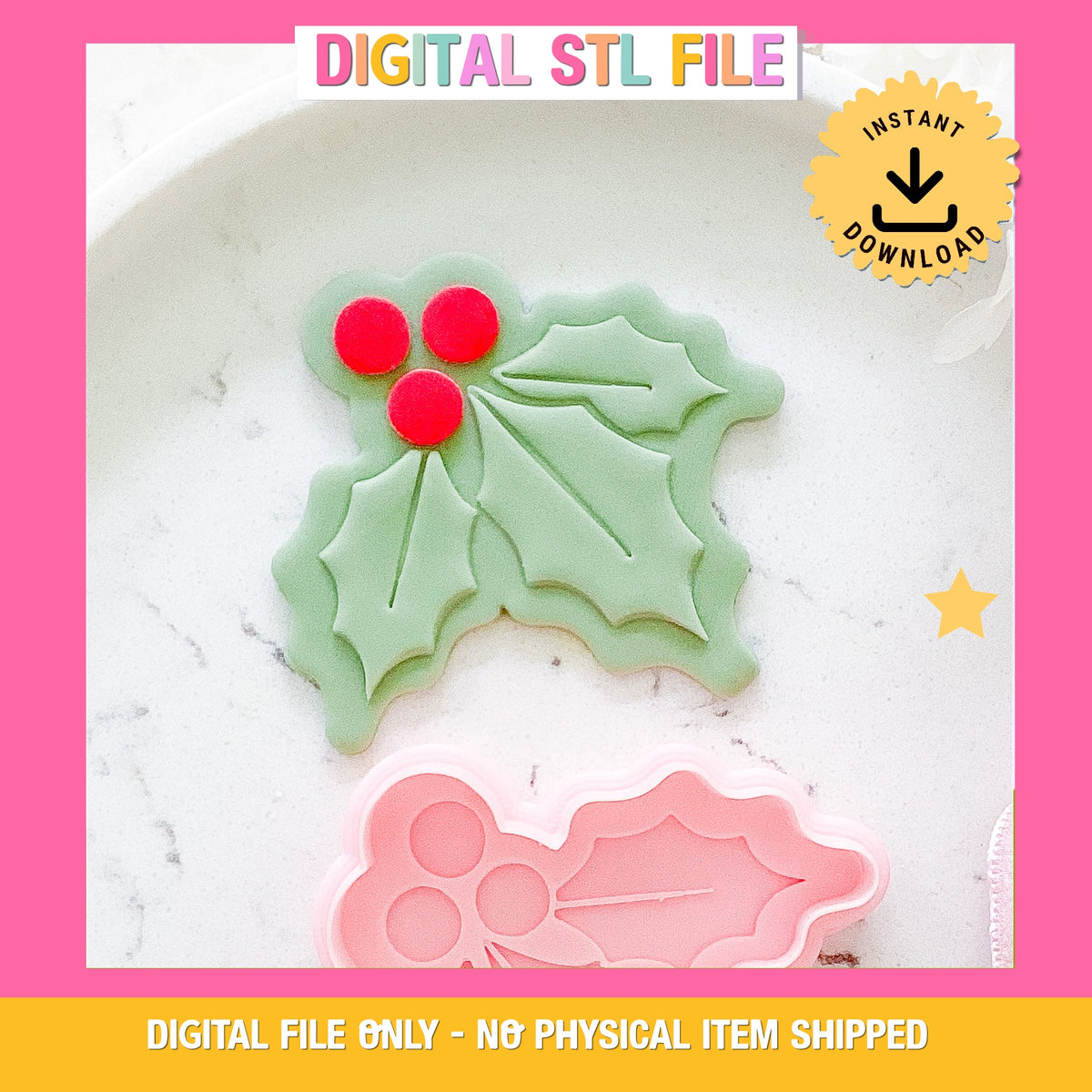"Holly" - Cutter & Stamp Set