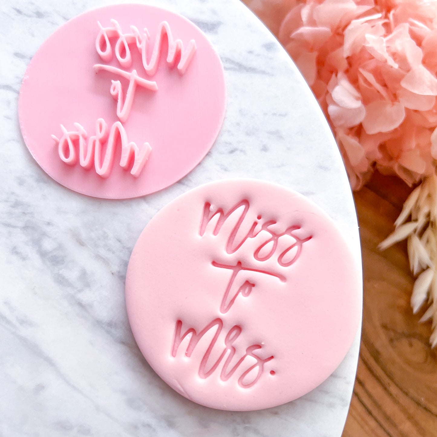 Miss to Mrs Fondant Stamp