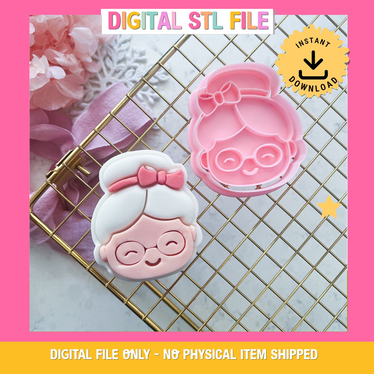"Mrs Claus" Cookie Cutter & Stamp