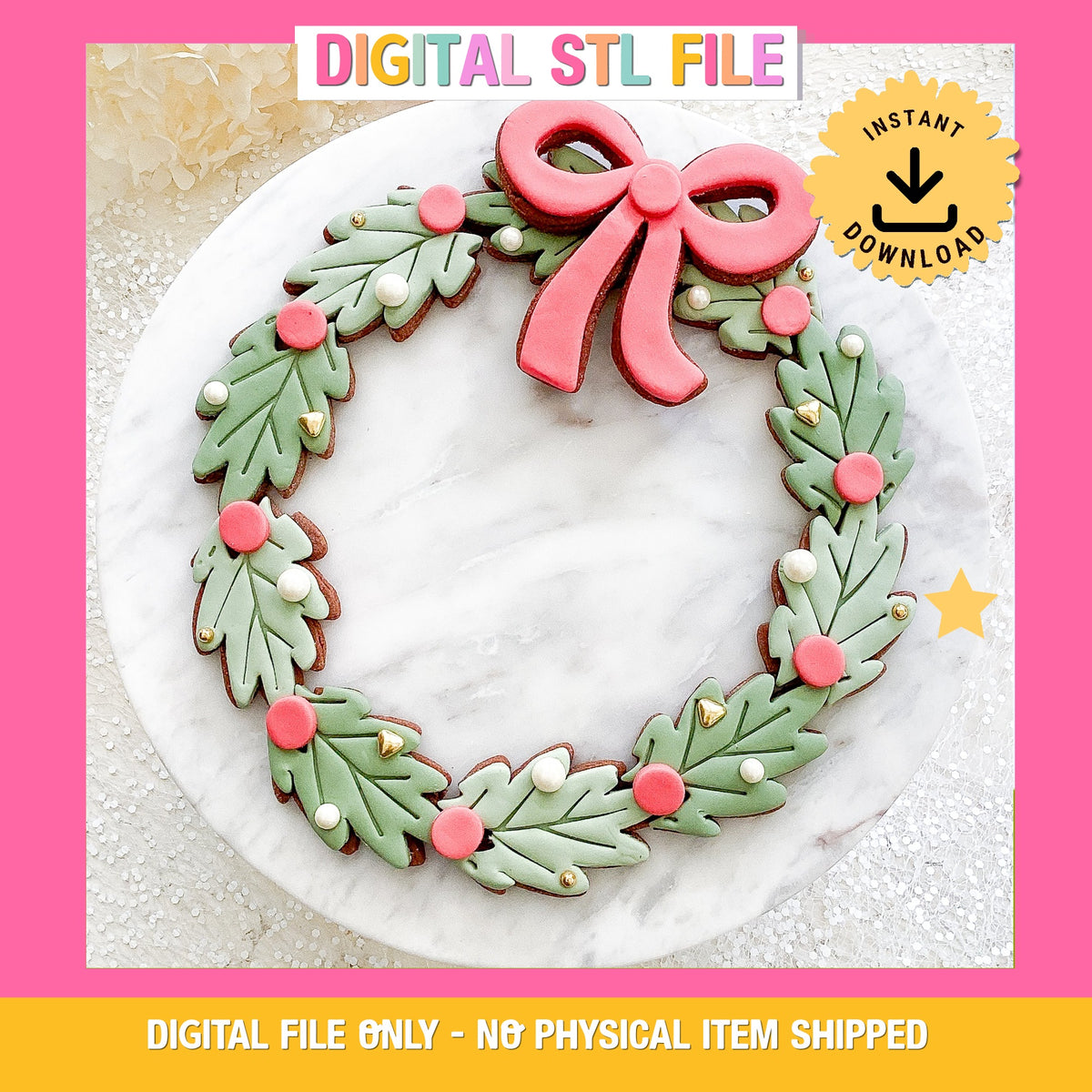 "Wreath with Bow" Cookie Platter