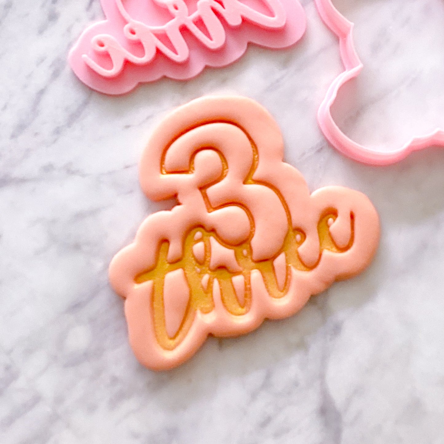 Three - Cookie Cutter & Stamp