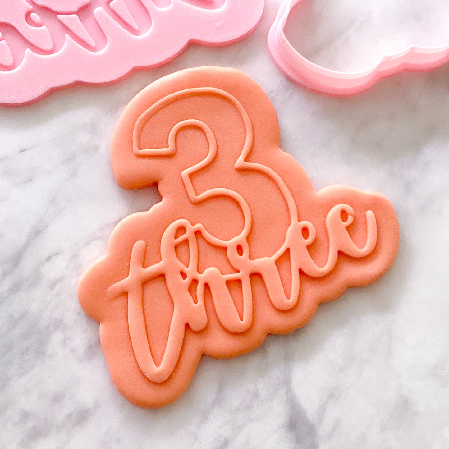 Three - Cookie Cutter & Stamp