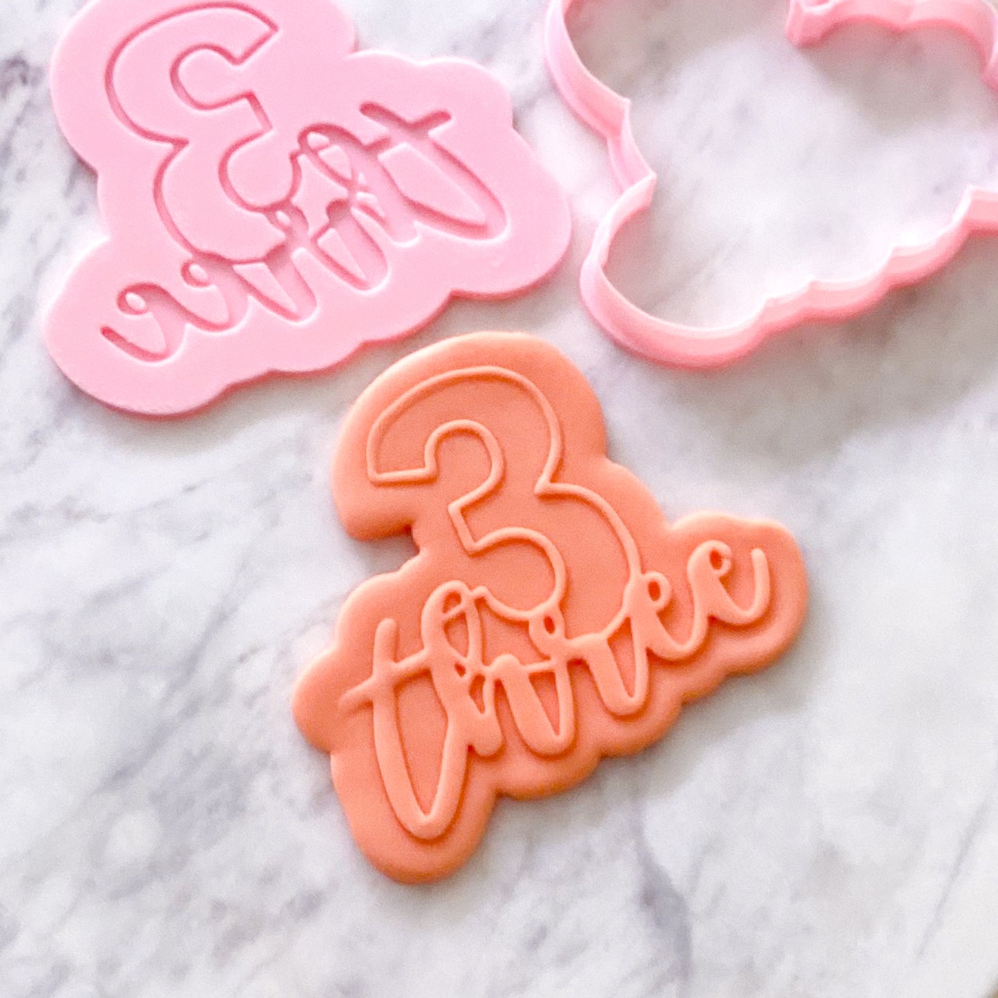 Three - Cookie Cutter & Stamp