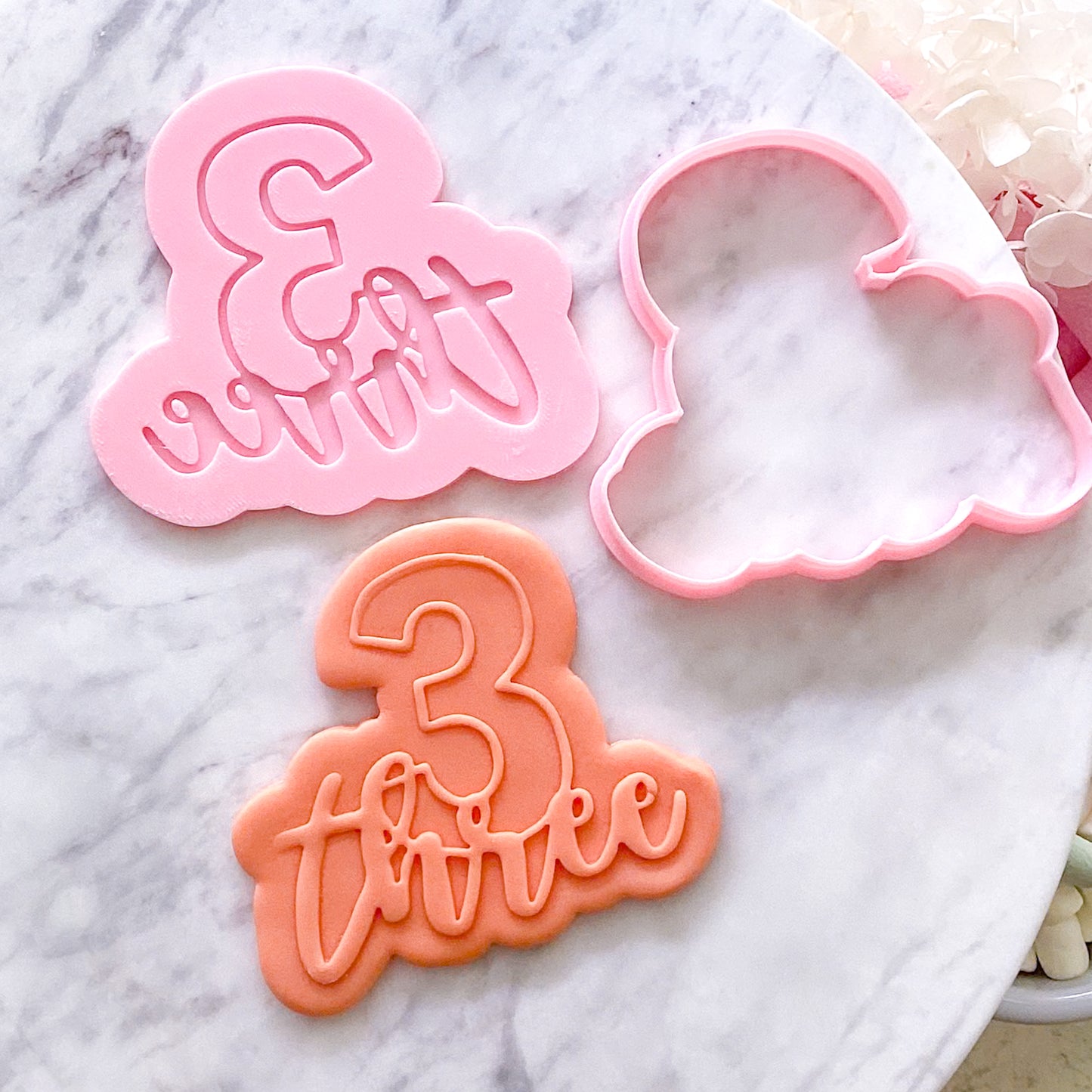 Three - Cookie Cutter & Stamp