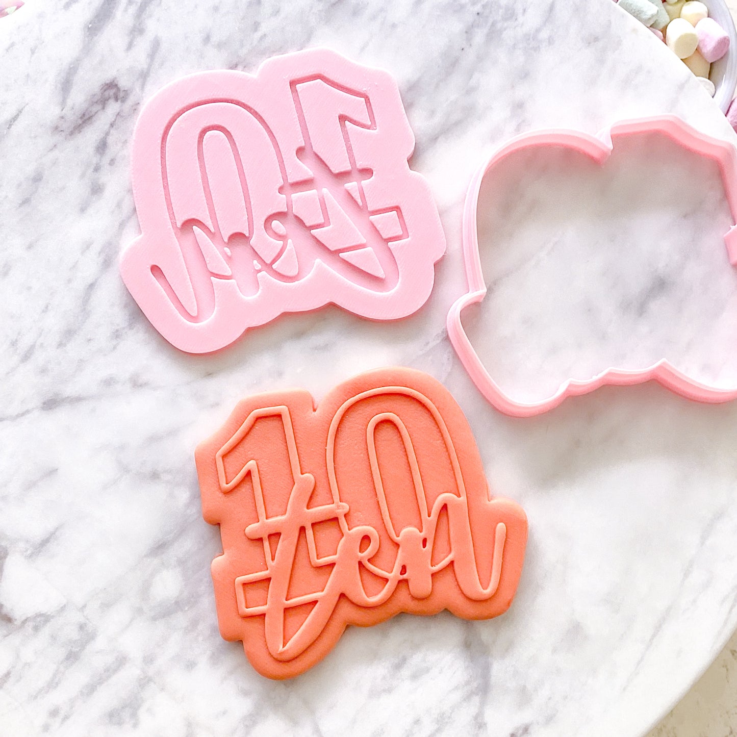 Ten - Cookie Cutter & Stamp