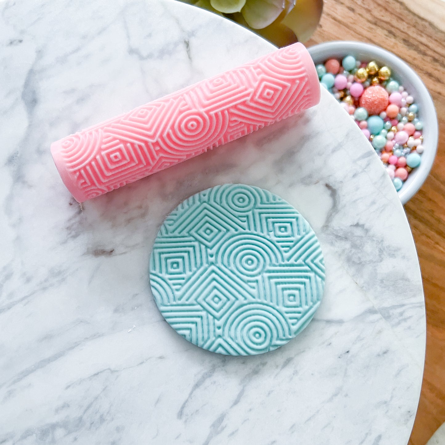 "Concentric" Fondant Texture Roller