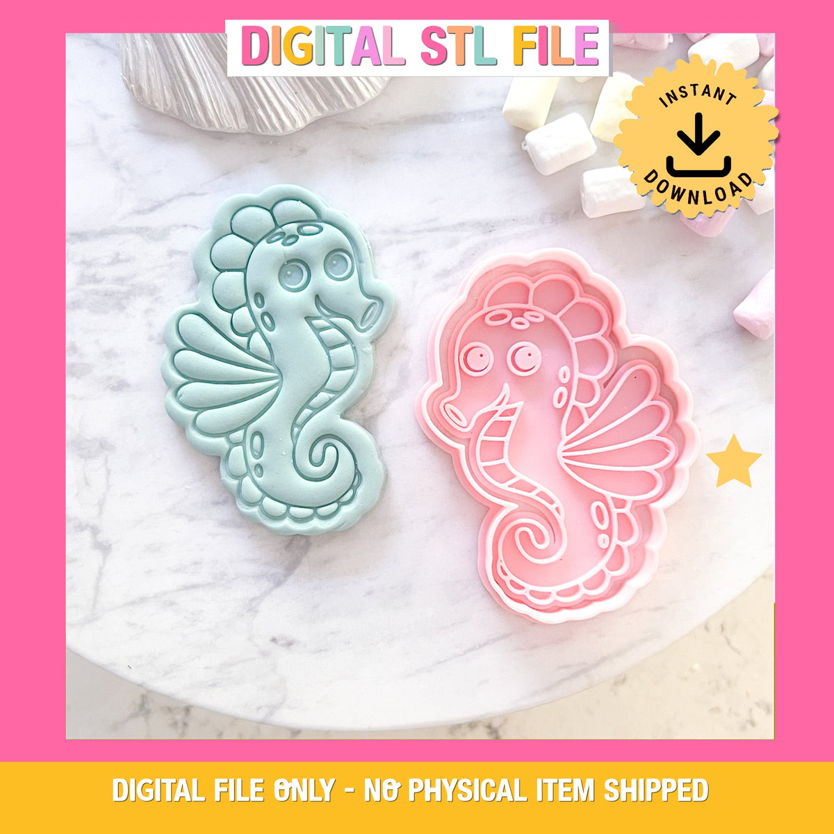 "Seahorse" Cookie Cutter & Stamp