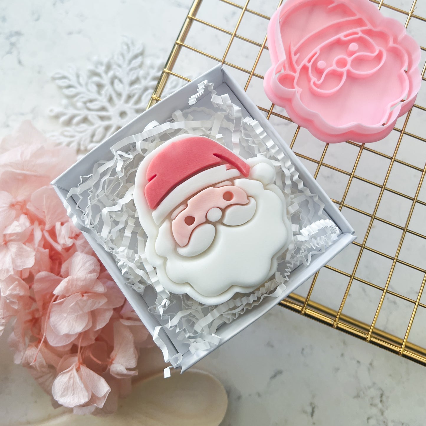 "Cute Santa" Cookie Cutter & Stamp