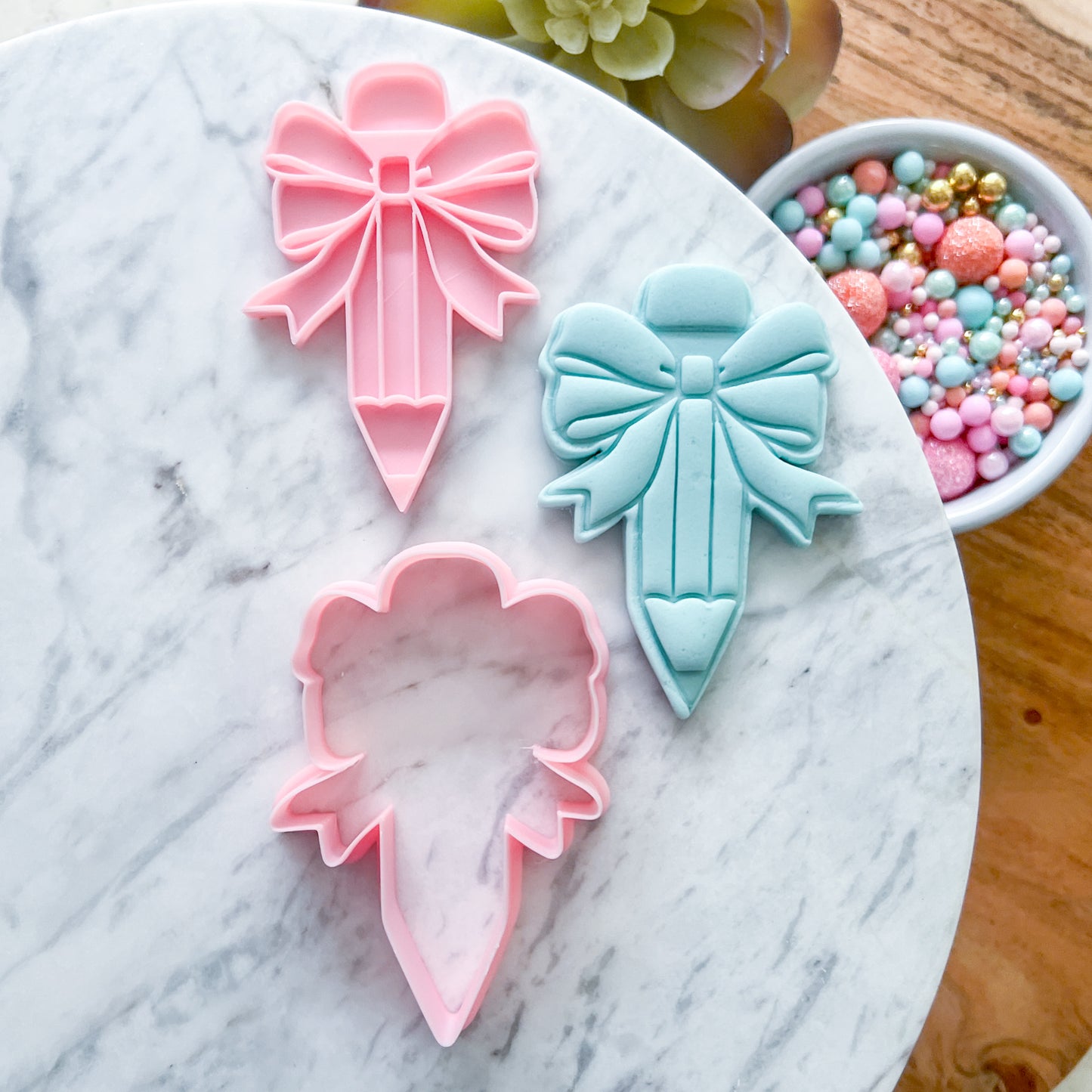 "Pencil Bow" - Cookie Cutter & Stamp