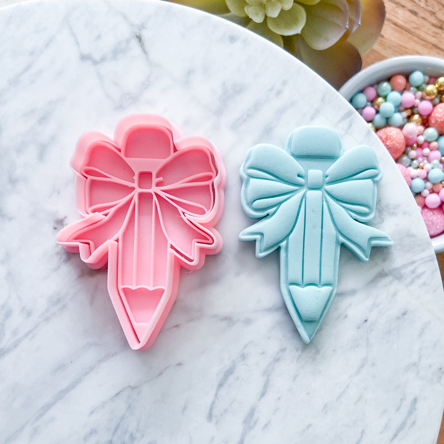 "Pencil Bow" - Cookie Cutter & Stamp