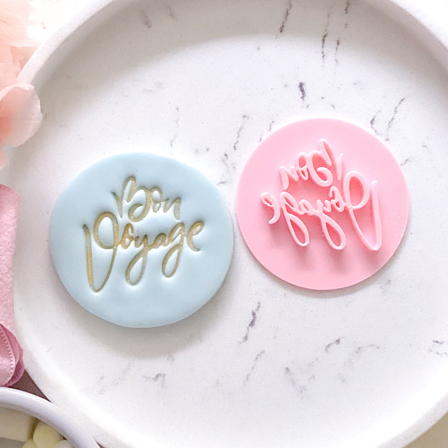 Bon Voyage - Fondant Stamp