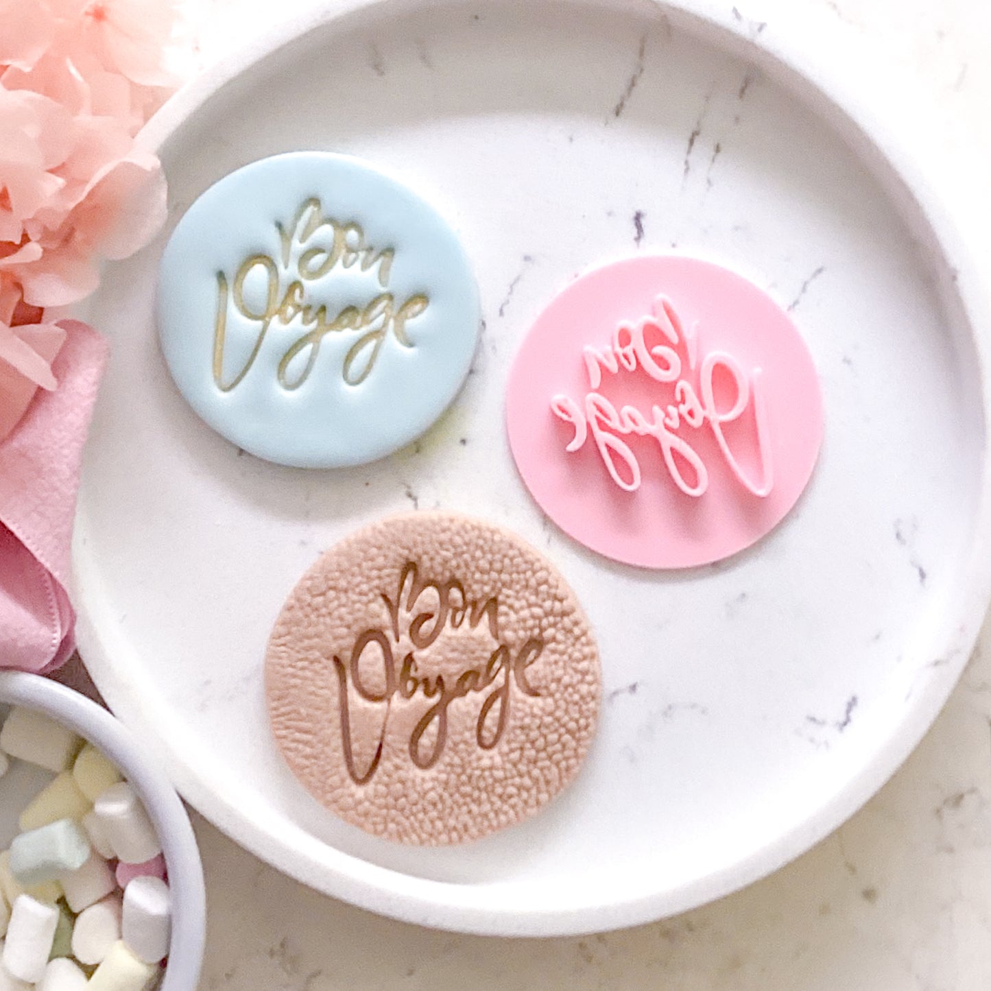 Bon Voyage - Fondant Stamp