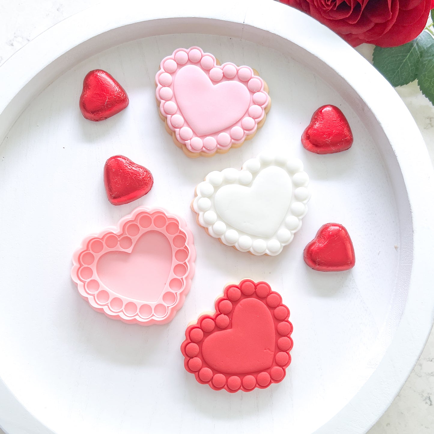 "Beaded Heart" - Cookie Cutter & Stamp