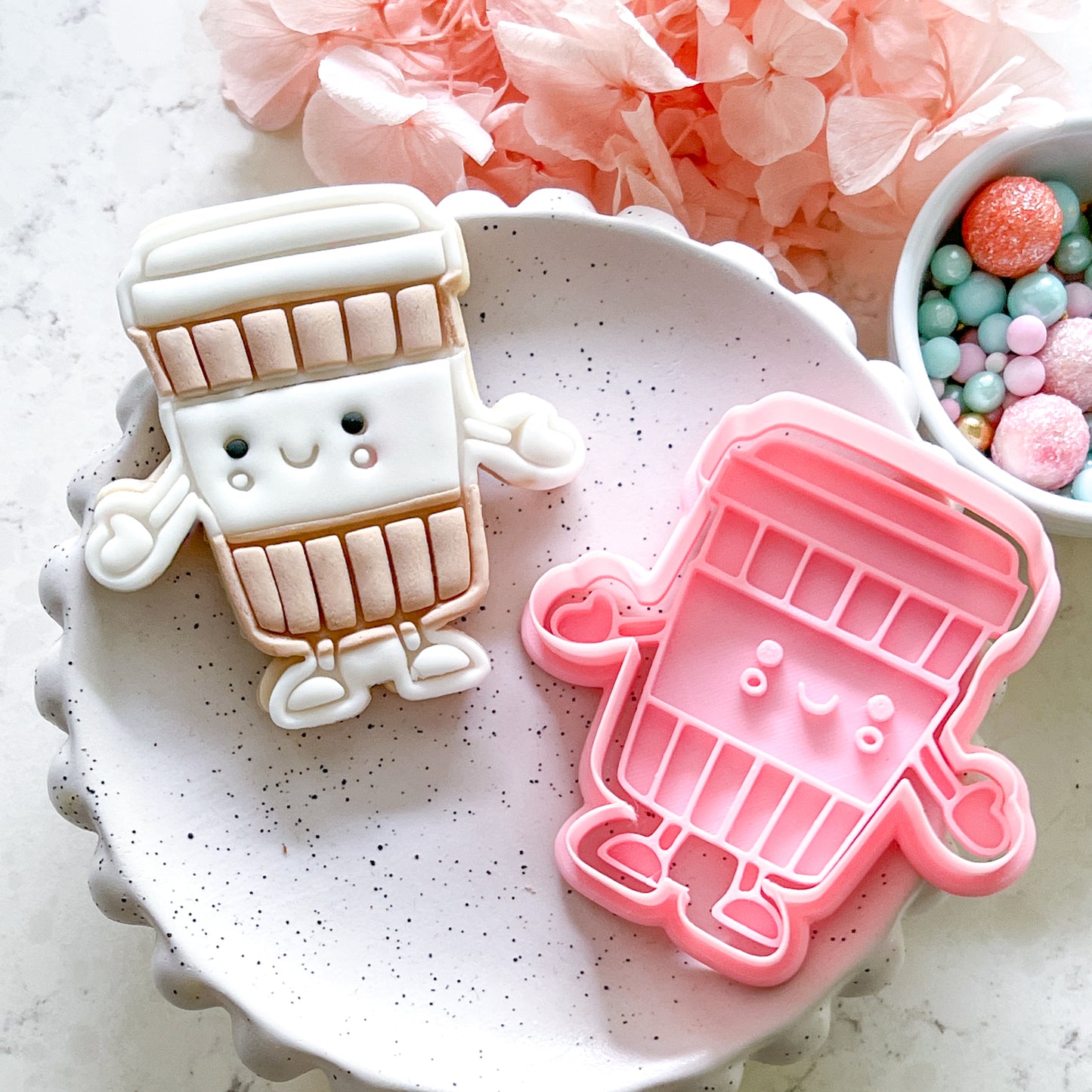 "Kawaii Coffee" - Cookie Cutter & Stamp