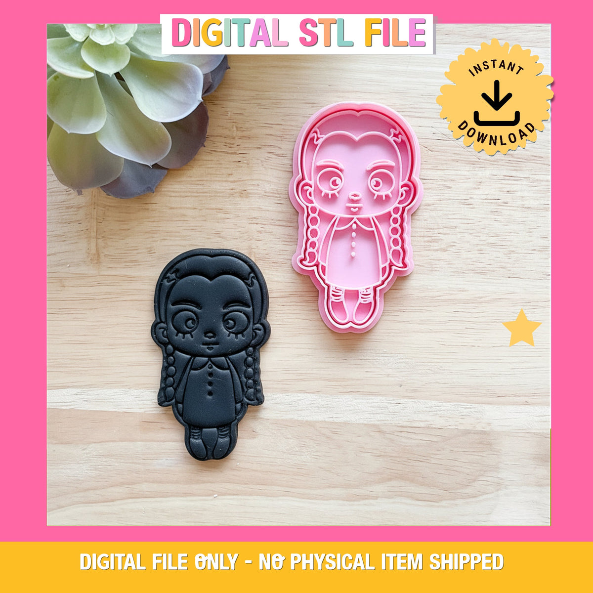 "Wednesday" - Cookie Cutter & Stamp