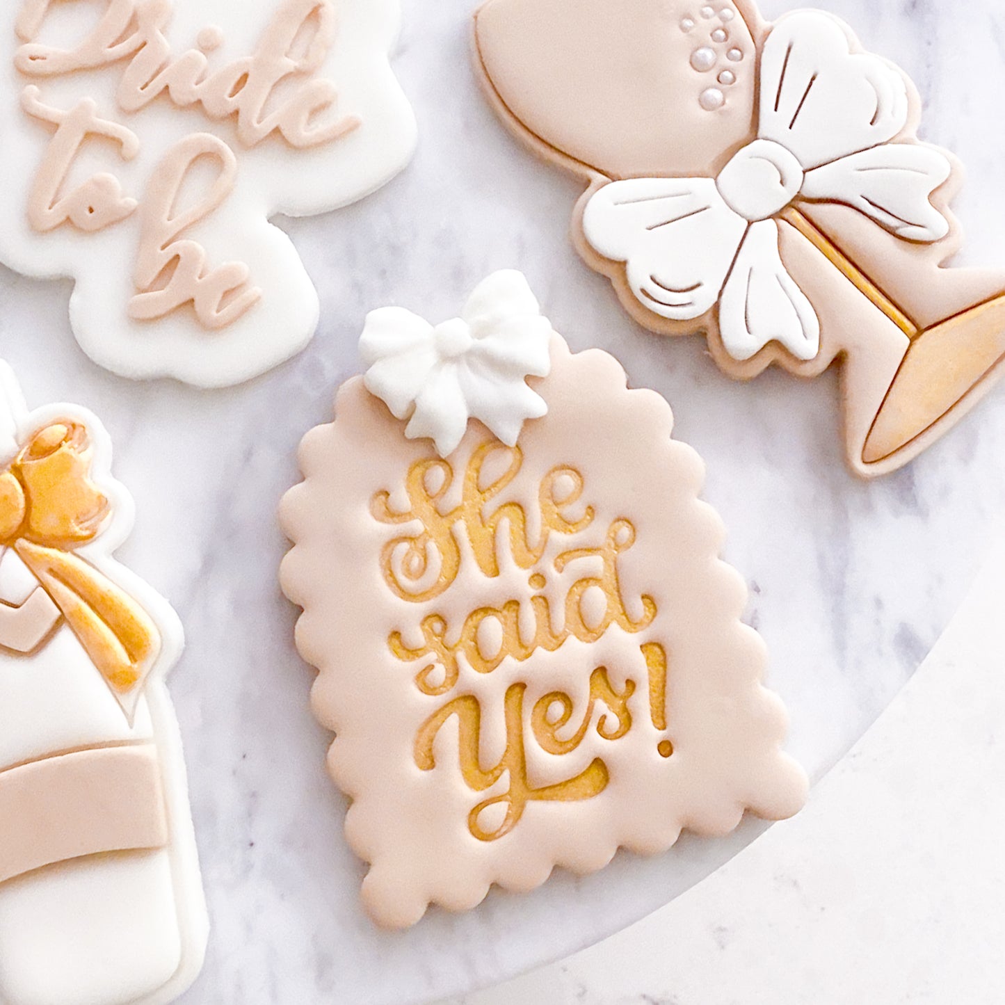 "She Said Yes" - Fondant Stamp