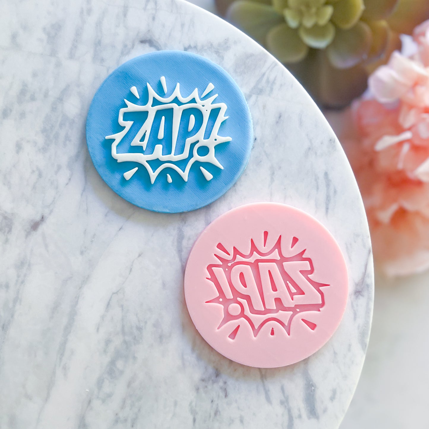 Zap Raised Fondant Stamp