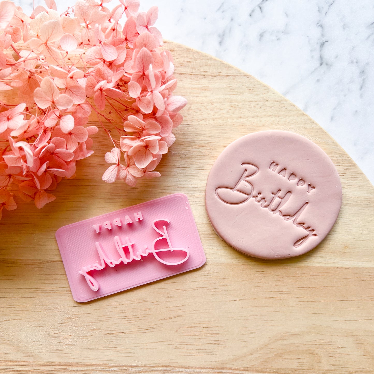Happy Birthday Font #1 - Fondant Stamp