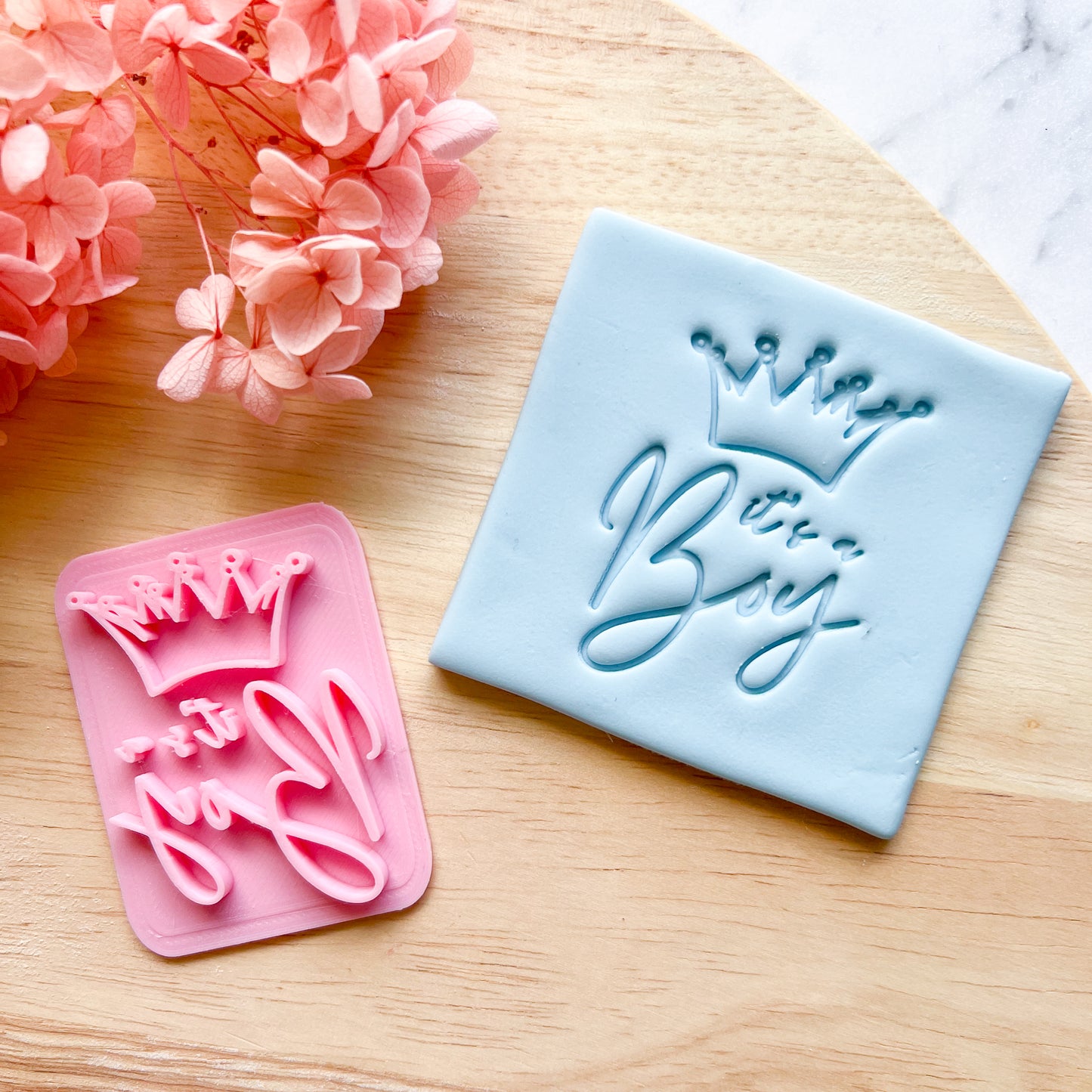It's a Boy Crown Fondant Stamp