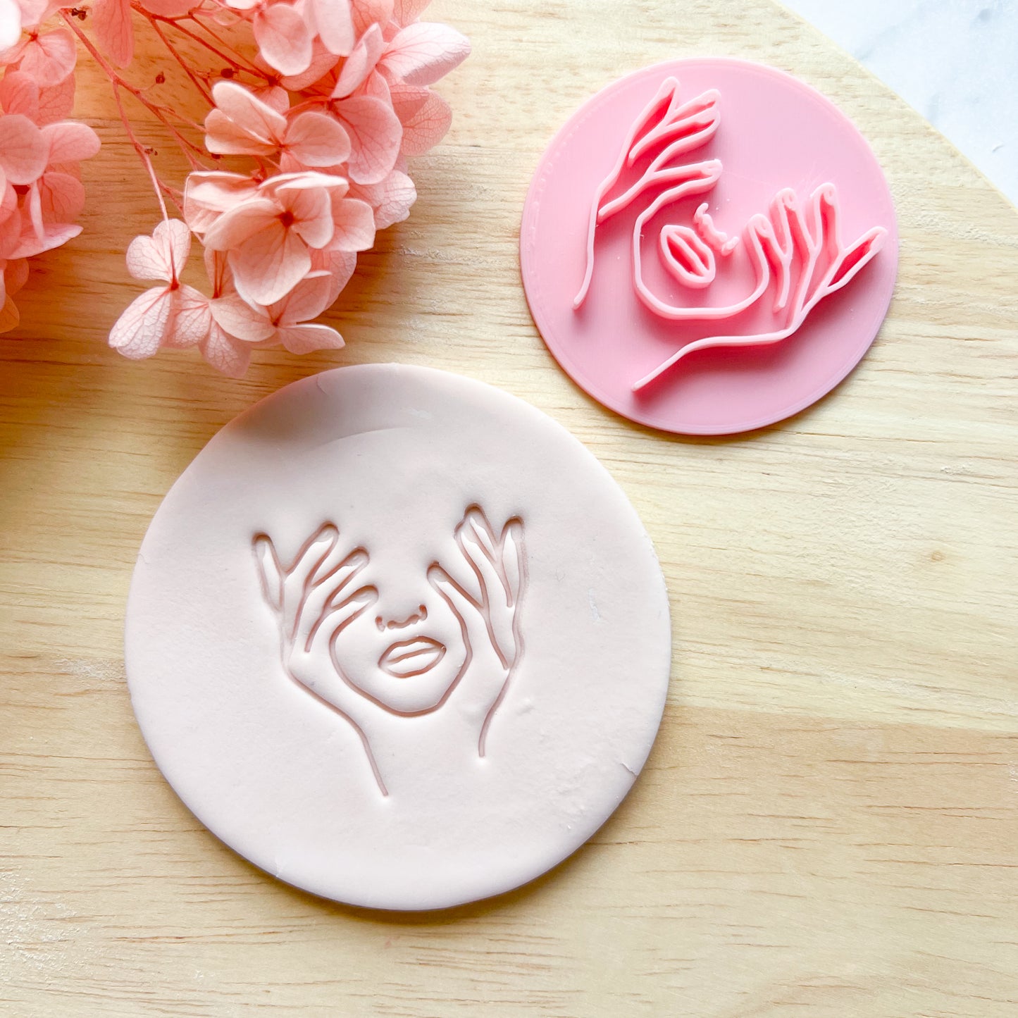 Pretty Face Stamp #3 Fondant Stamp