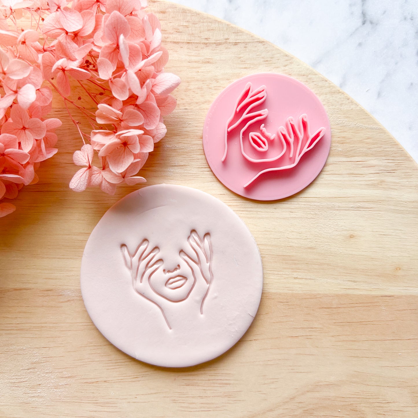 Pretty Face Stamp #3 Fondant Stamp