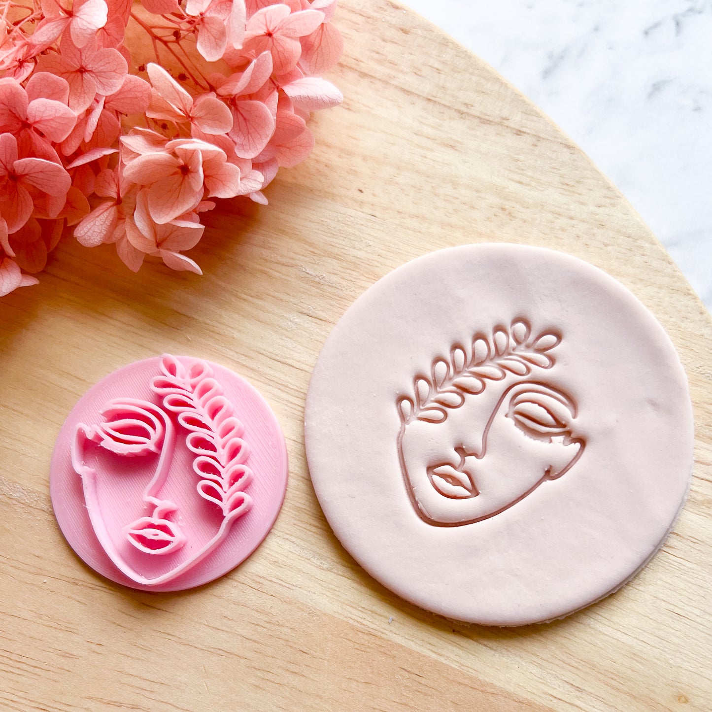 Pretty Face Stamp #2 Fondant Stamp