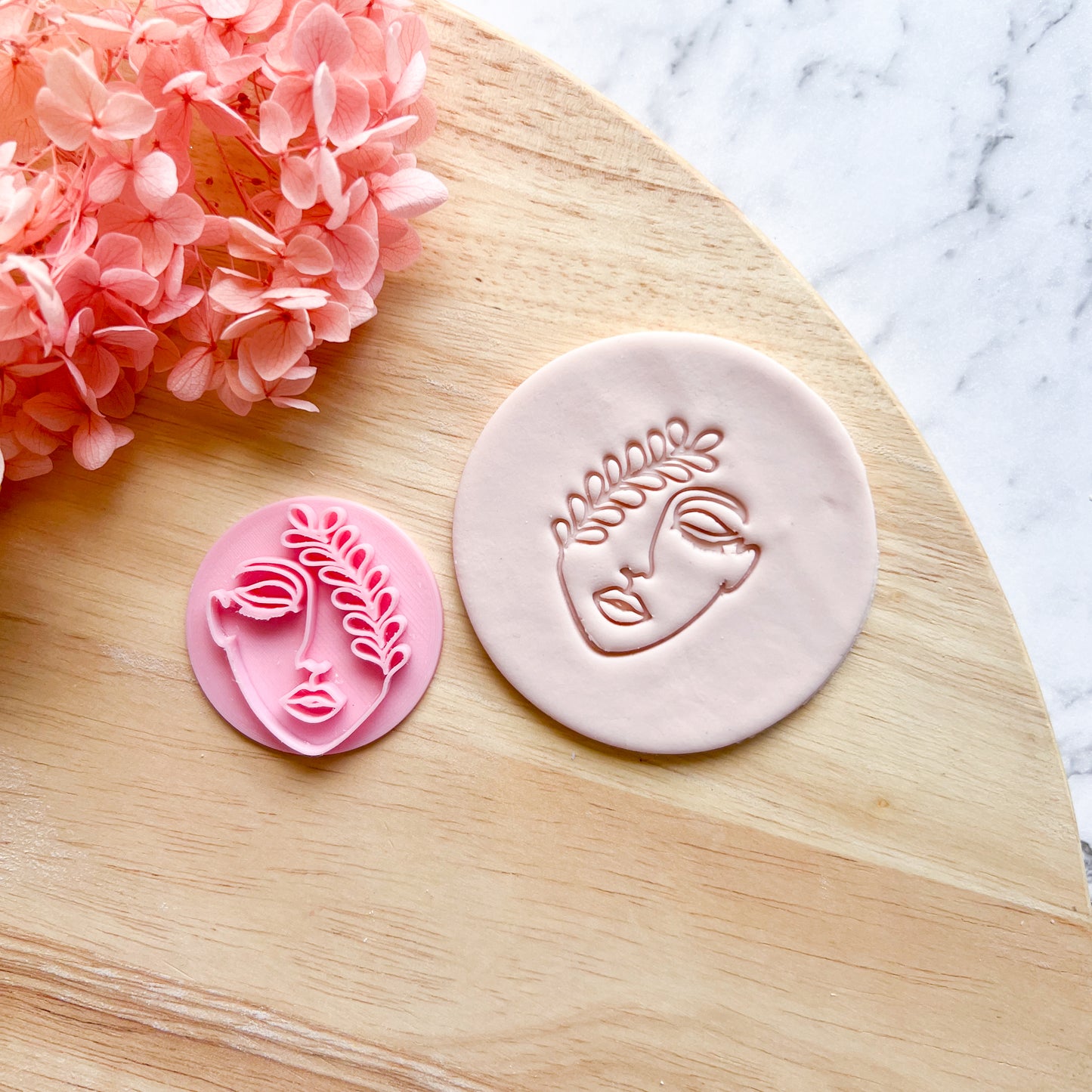 Pretty Face Stamp #2 Fondant Stamp