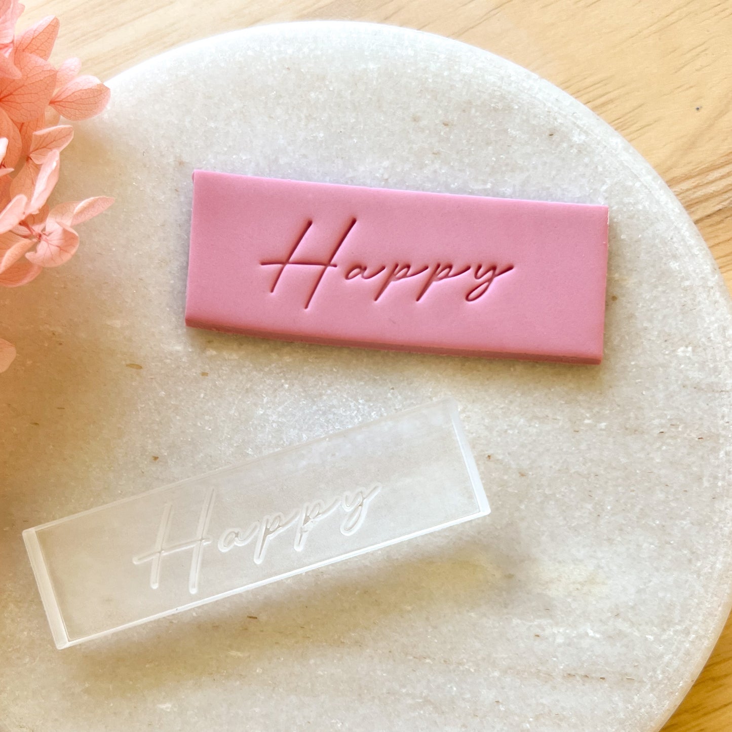 Happy - Acrylic Text Stamp DISCONTINUED