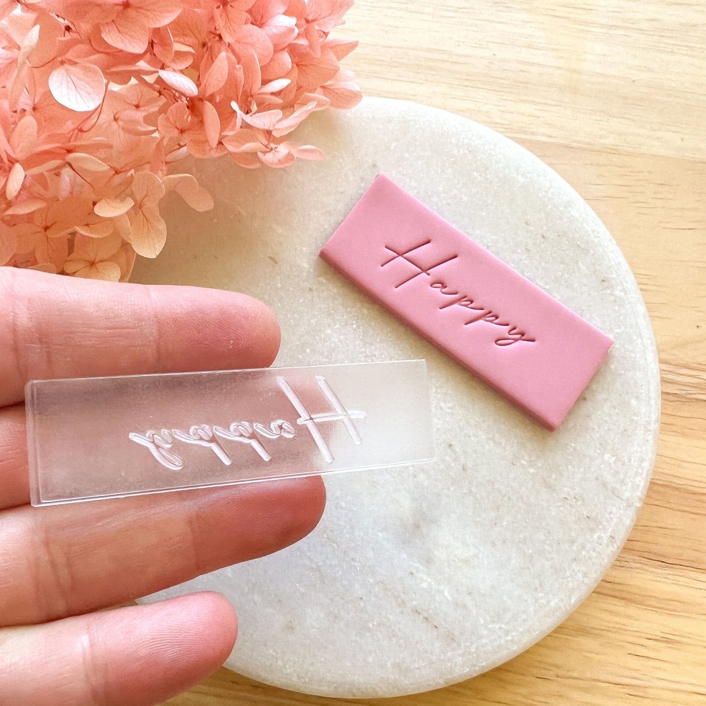 Happy - Acrylic Text Stamp DISCONTINUED