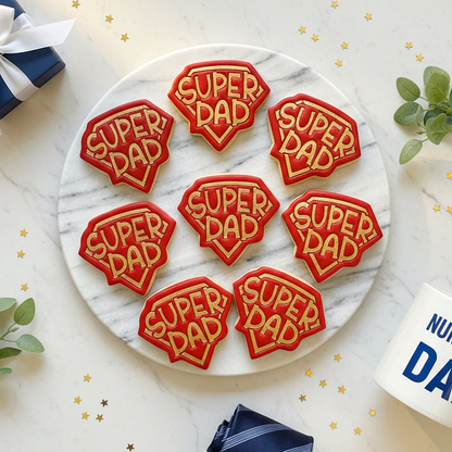 "Superdad" - Cookie Cutter & Stamp