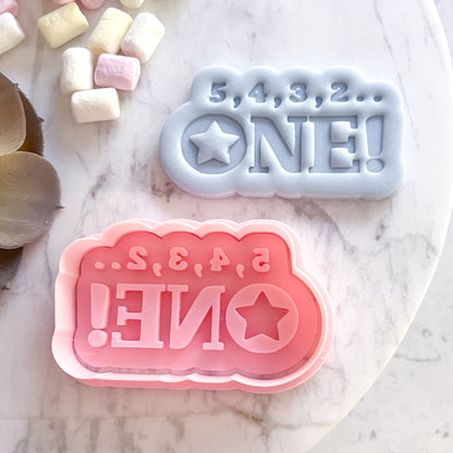 5,4,3,2, ONE! Cookie Cutter & Stamp Set