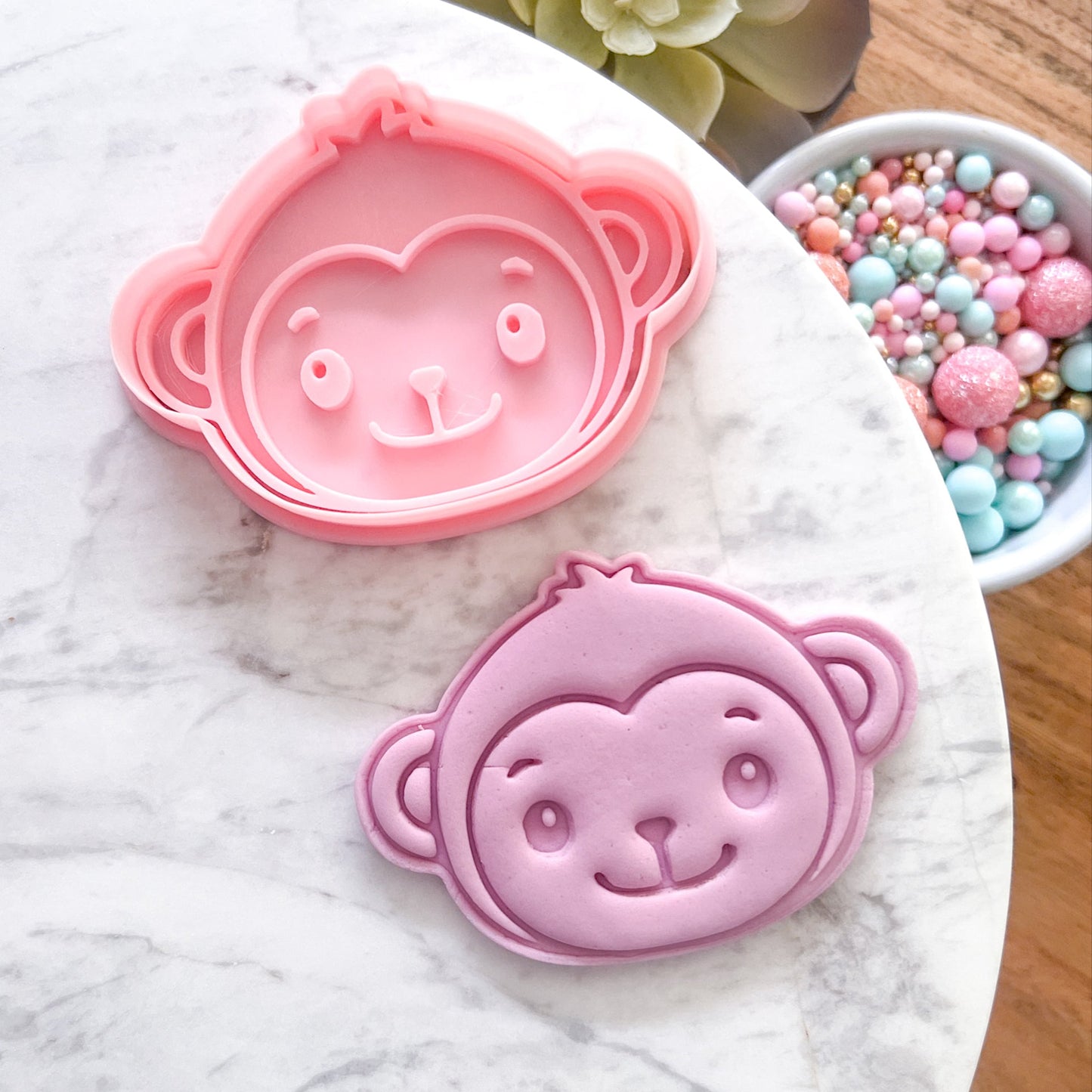 "Cute Monkey" - Cookie Cutter & Stamp