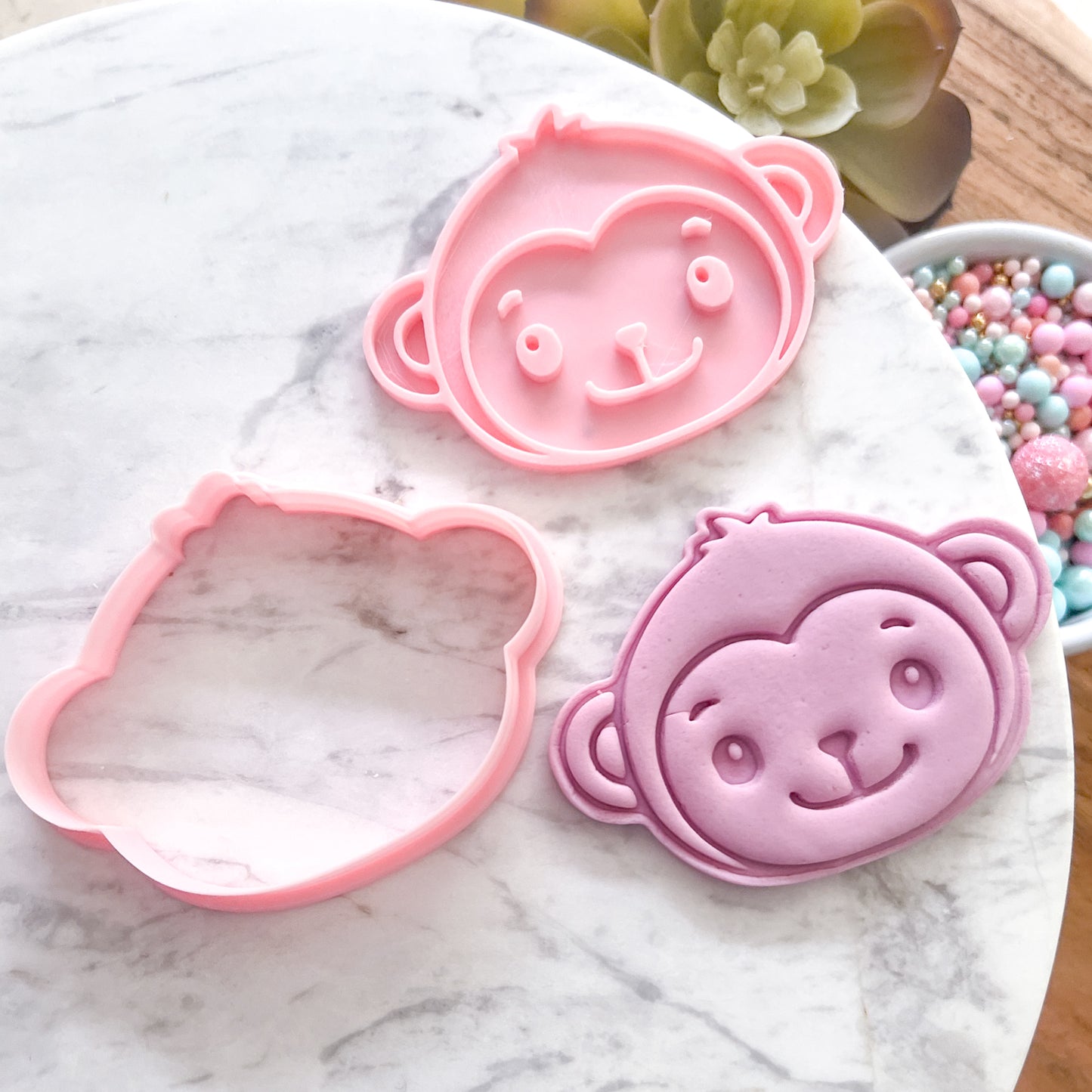 "Cute Monkey" - Cookie Cutter & Stamp