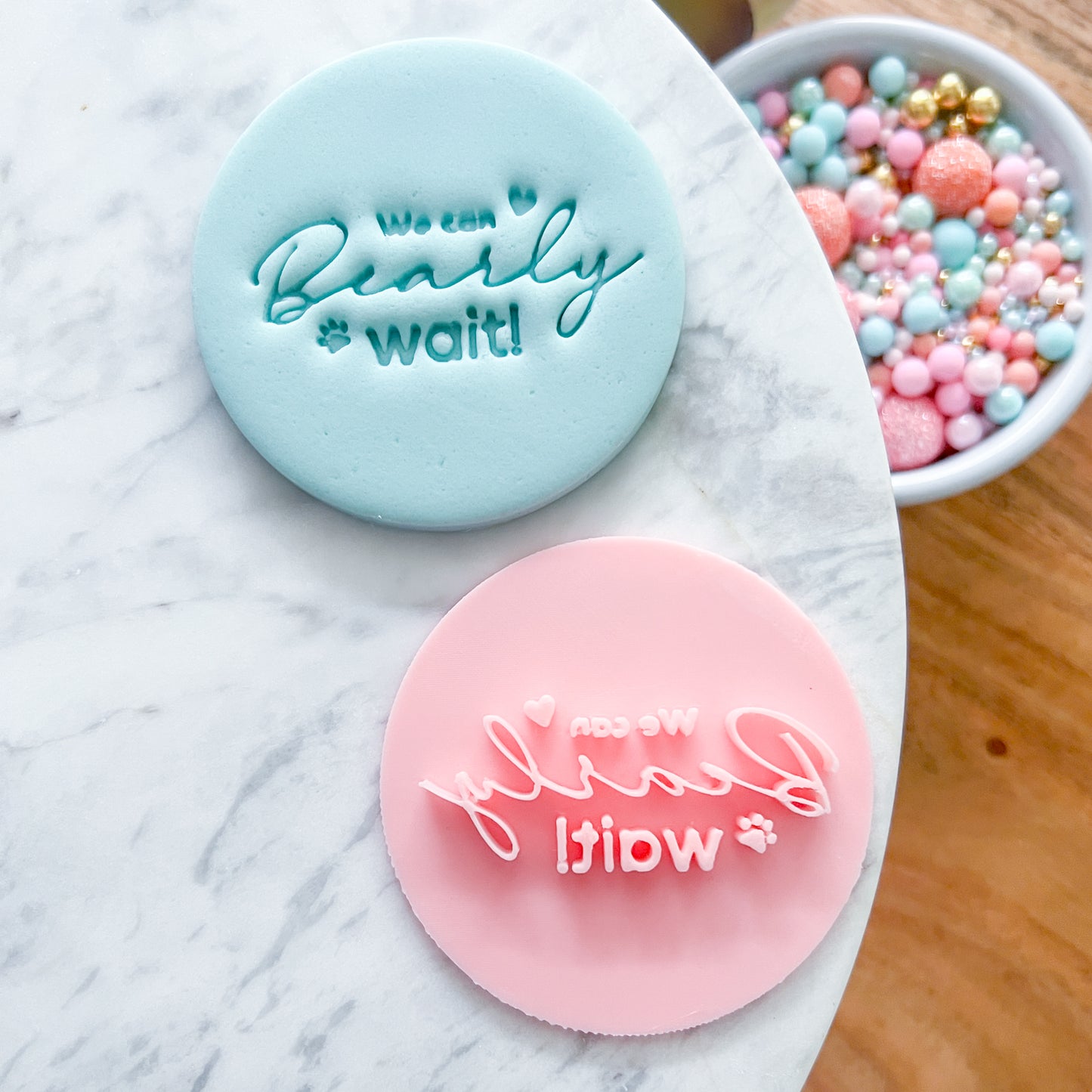 We Can Bearly Wait Fondant Stamp