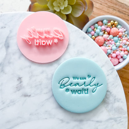 We Can Bearly Wait Fondant Stamp